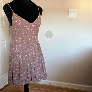Pink Sleeveless V-Neck Mini Sundress